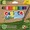 Eco Family Jumbo Markers | Super Washable Recycled Plastic Markers for Children, Maxi Tip Marker Set in Box, Assorted Colours, 12 Pieces
