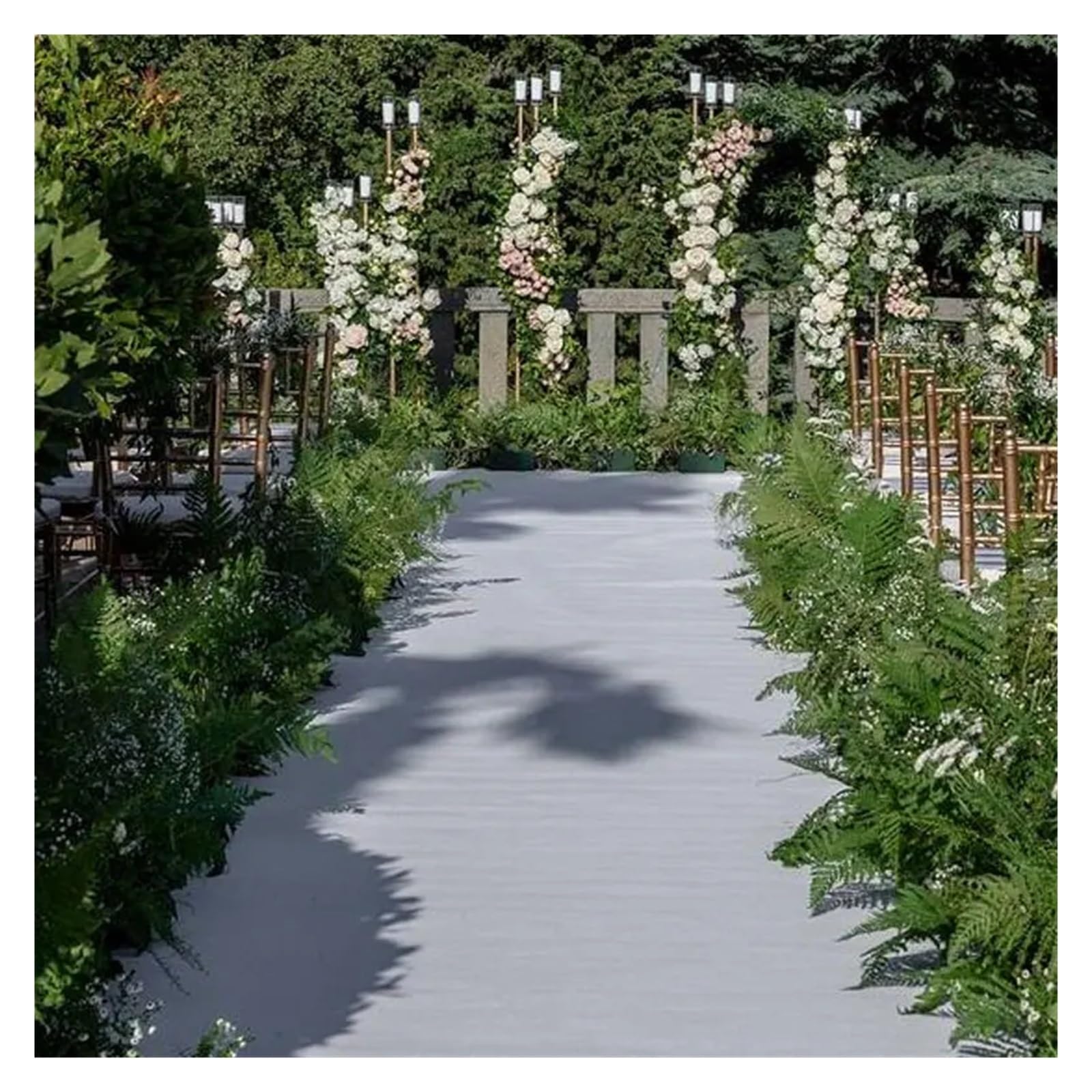 Tappeto Nuziale Bianco Tappeto bianco for corridore corridoio di nozze, interni ed esterni, decorazione for feste(Red,10m,1m)