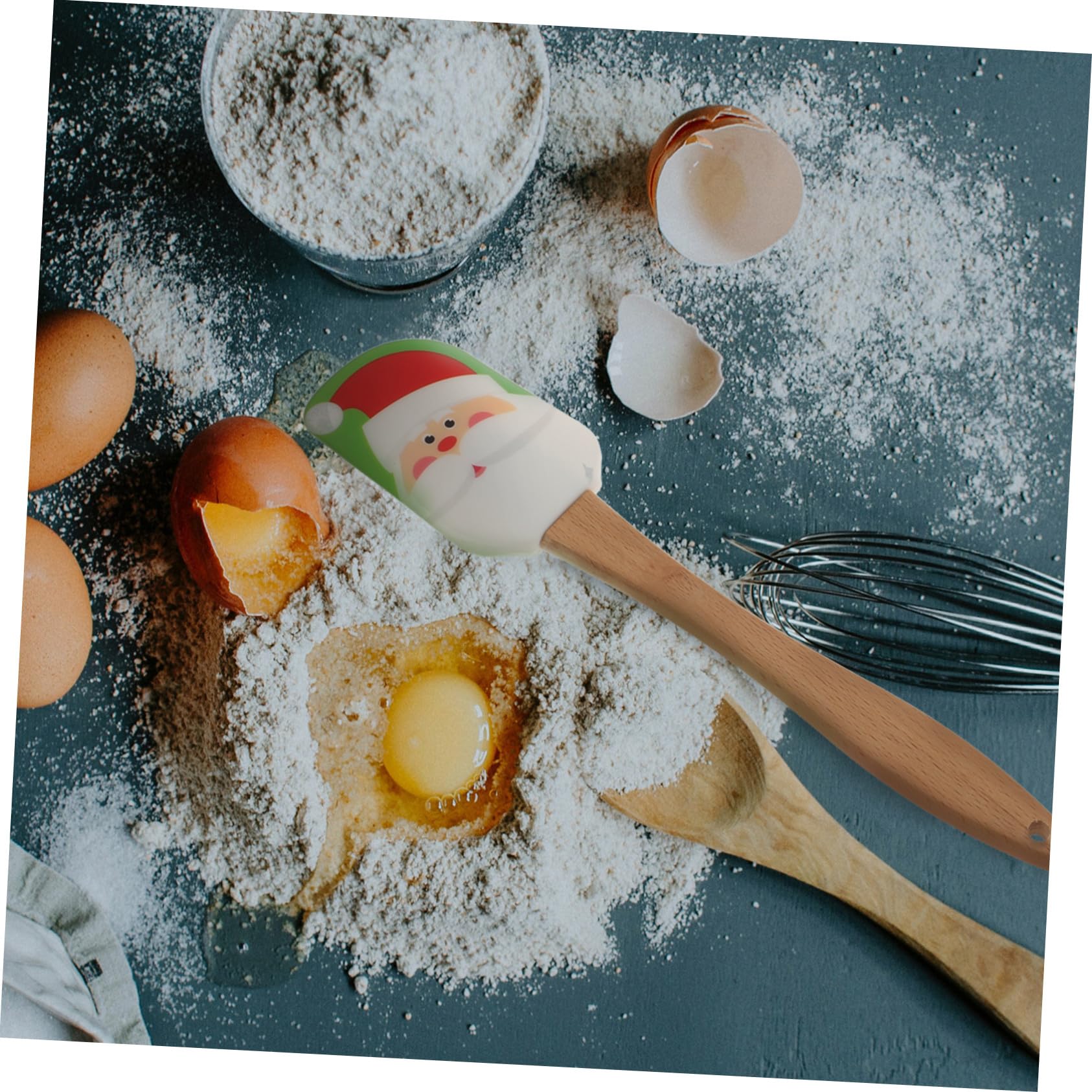 Lot De 4 Spatules En Silicone, Grattoirs à Pâtisserie Assortis, Couleurs De Noël, Spatules à Crème, Ustensiles Cuisine Pour Pâtisserie Et Décoration Festive