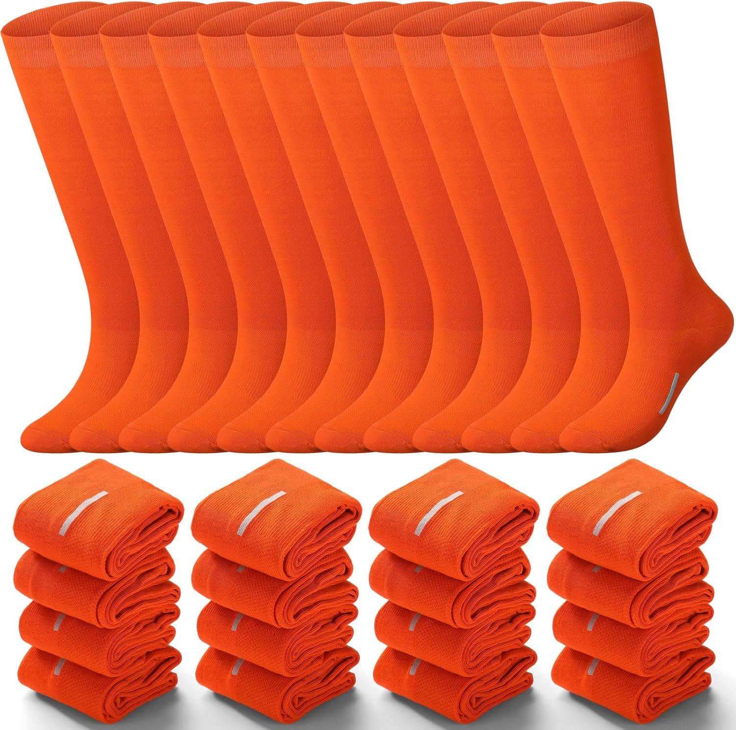 Haysandy 12 Pairs Youth Socks Bulk Soccer Football Softball Baseball Socks for Athletic Girls Kids Youth Adults Team Sport - Image 8