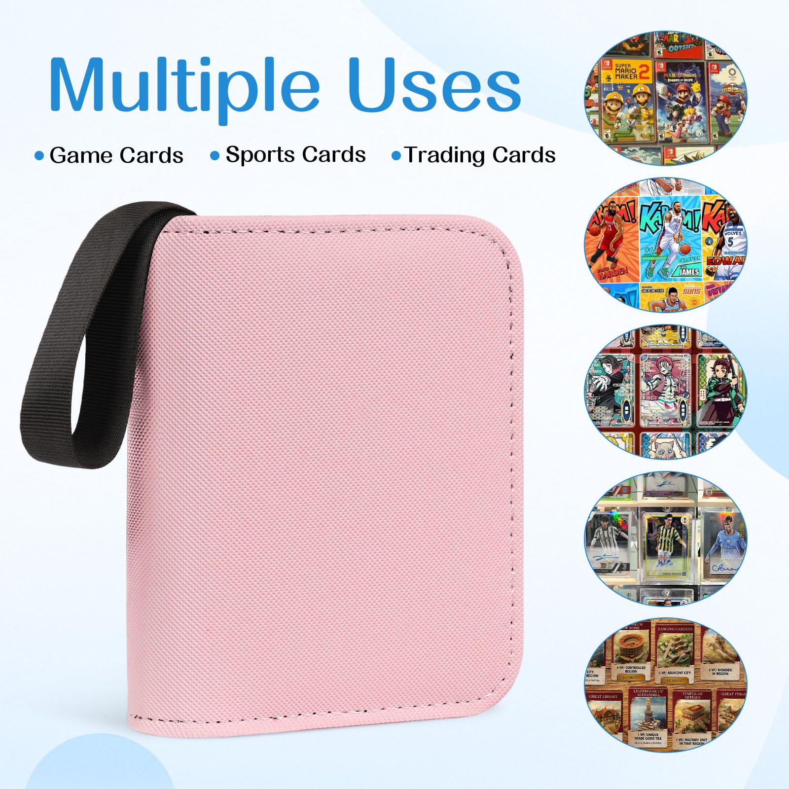 Amazon.com: 1 Pocket Card Binder – Collectible Trading Card Album, Single  Card Holder with 20 Pages, Holds 40 Cards, Side-Loading Mini Binder for  TCG, MTG, Sports, Baseball, Football, Small Sports Card Book,Pink :