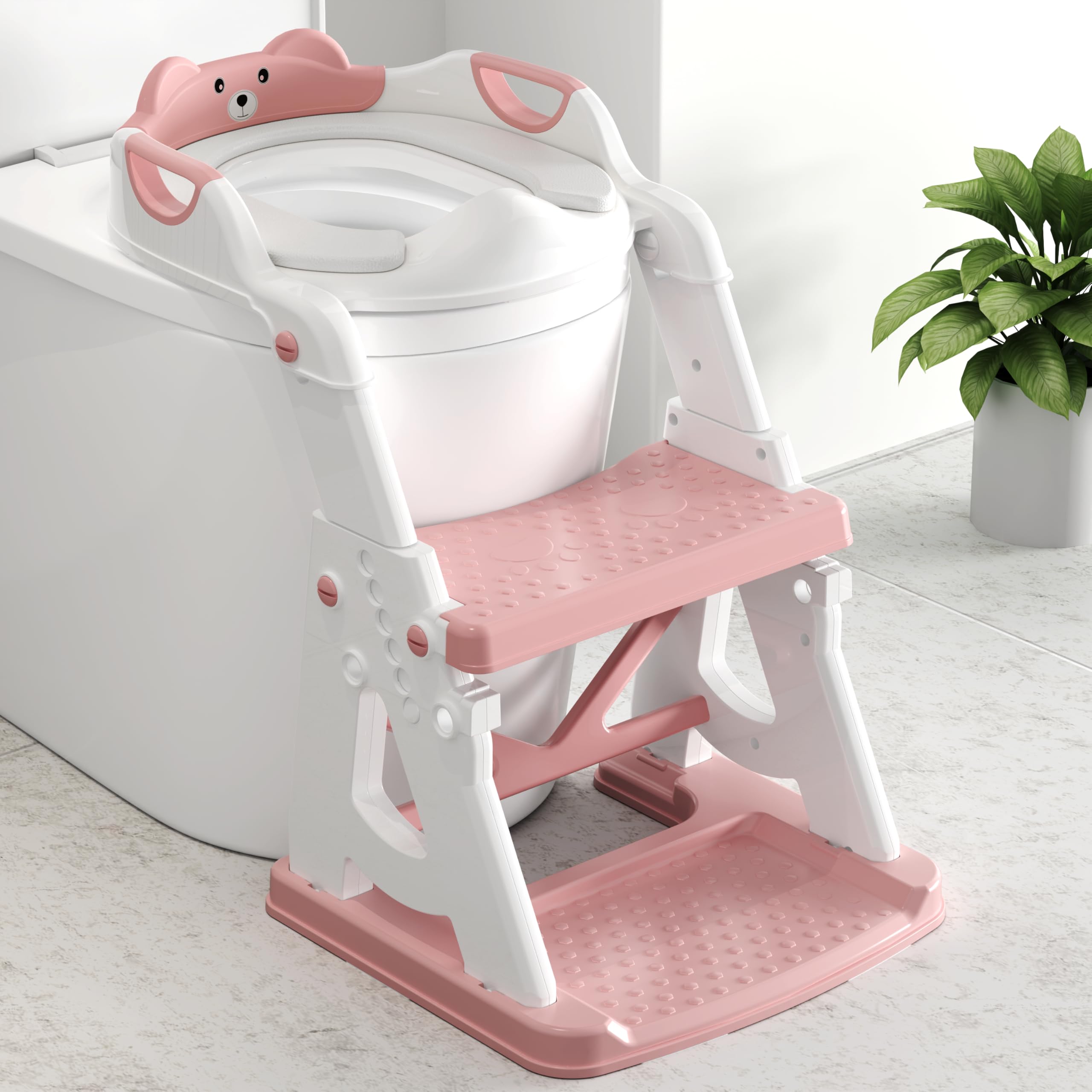 Potty Training Seat 2 in 1 Potty Training Toilet with Step Stool for Boys Girls Toddler Toilet Seat