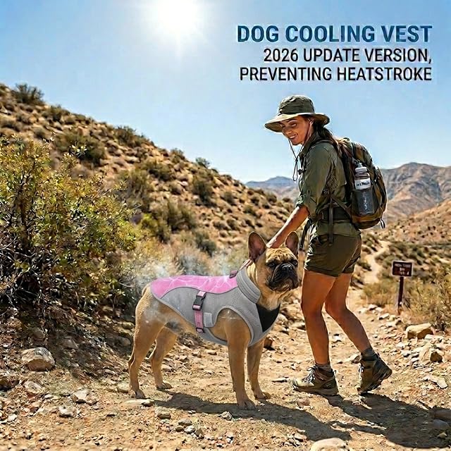Foto 6 de 8 de TOPSOSO Chaleco Refrigerante para Perros Ligero Transpirable Protección Solar UV Seda de Hielo Camisa…
