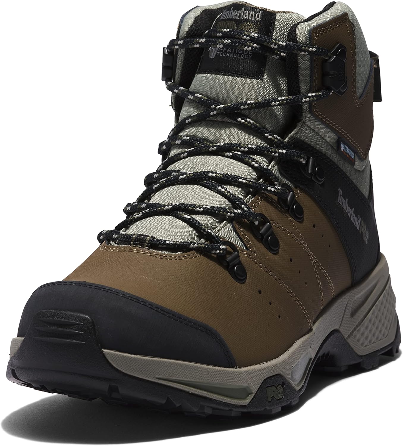 Timberland Men's Switchback Soft Toe Waterproof WP, Brown: Brown Green, 11