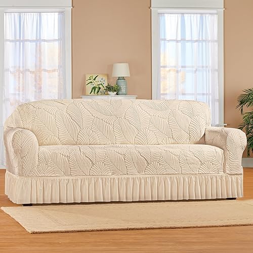 Miniatura 2 de Collections Etc Funda con volantes con diseño de hojas texturizadas