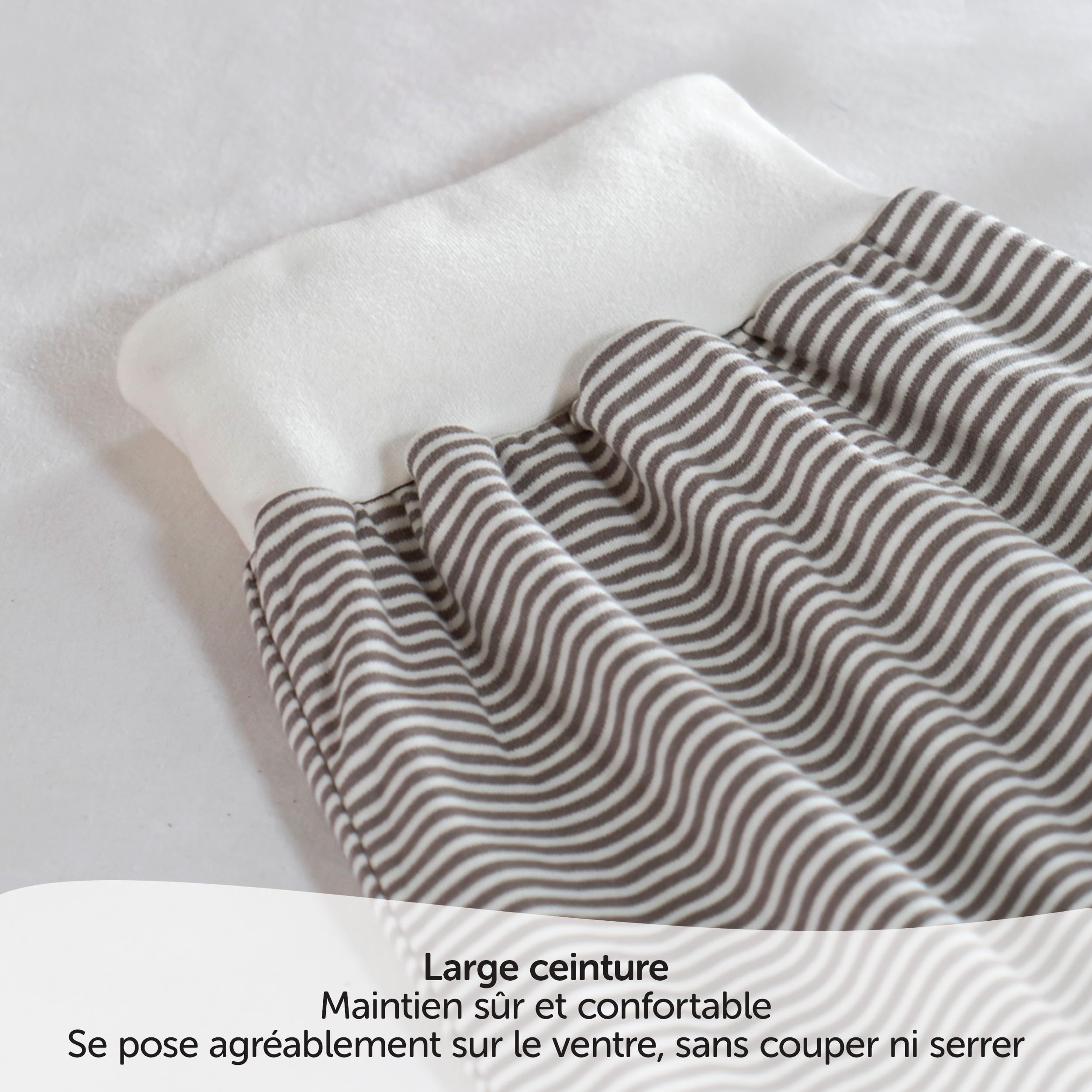 LaLoona - Demi Gigoteuse Bébé en Coton - Sac de Couchage Bebe Naissance Léger, TOG 0,5, sans Haut, sans Pied, Testée OekoTex Standard 100 - Rayures Beige Marron