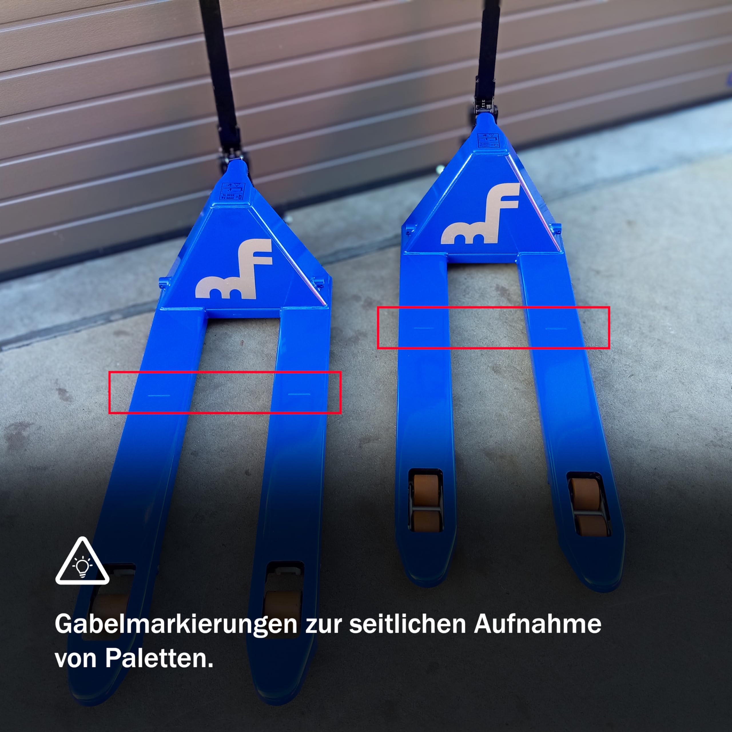MF Gabelstapler GS25EVO Hubwagen Handhubwagen 2500 kg – Palettenhubwagen Tandemlastrollen, 1150 mm Gabellänge, 525 mm Gabelbreite, Gummi-Lenkrollen, PU-Lastrollen, Made in Italy