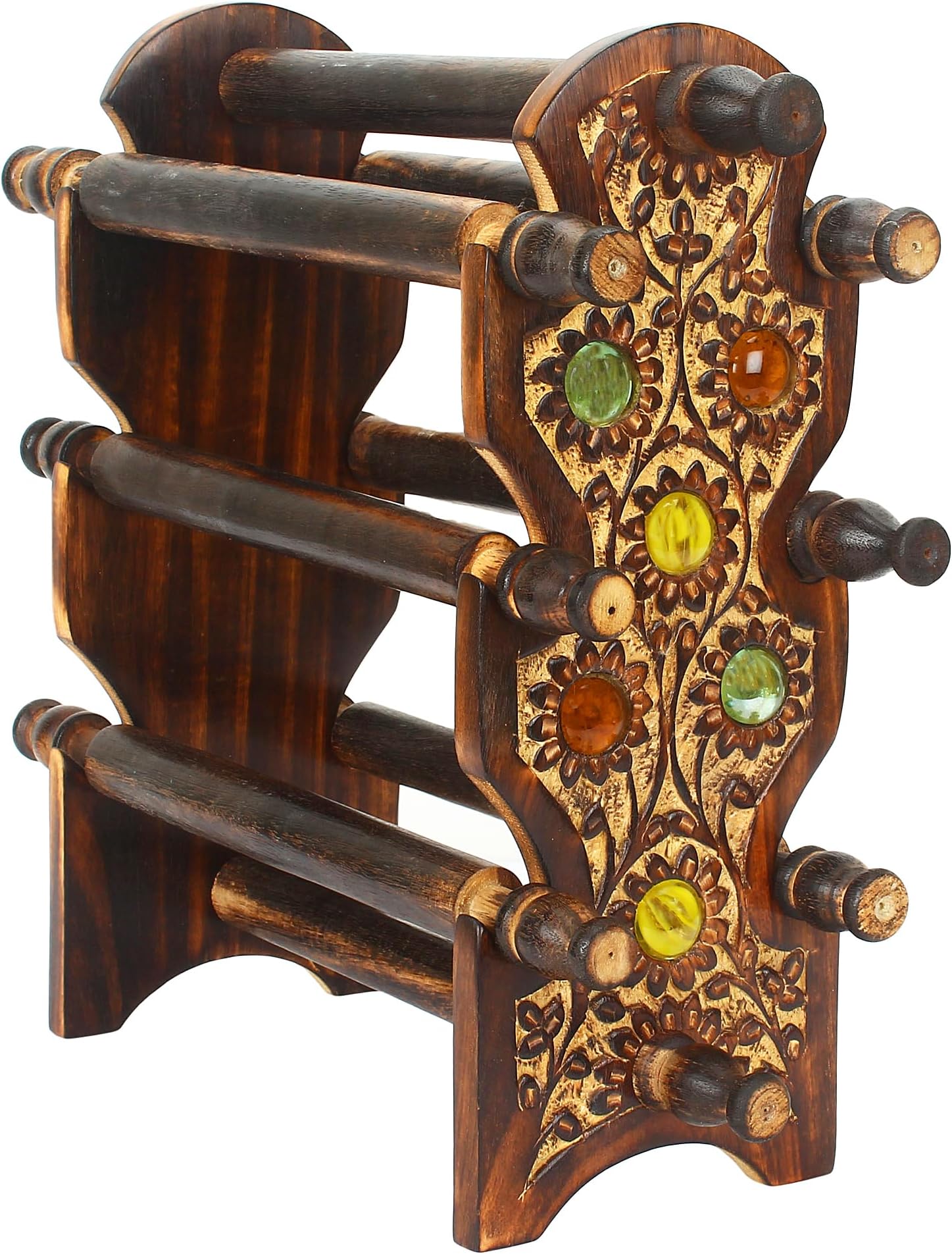 Handmade Wooden Bangle Holder Jewellery Stand with 6 rods | Table Decor |Special Gifts for women | Birthday | Anniversary | House warming