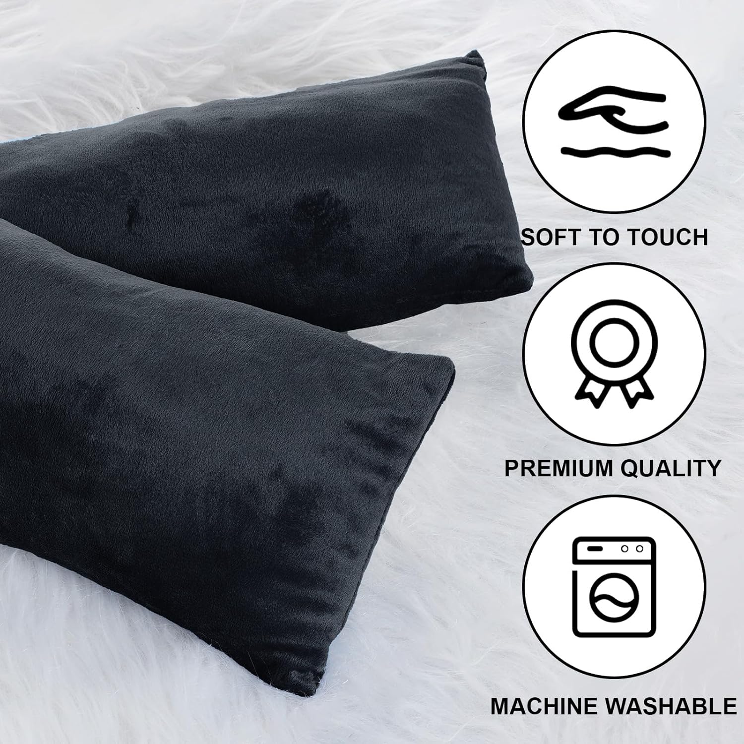 Marrywindix Tiny Pillow 2 Pack Small Decorative Pillow 11 x 6 in Travel Pillows Soft Pet Pillow for Pet Camping Travel Sleeping Bed Sofa Neck Knee Wrist Support (Black) - Image 4