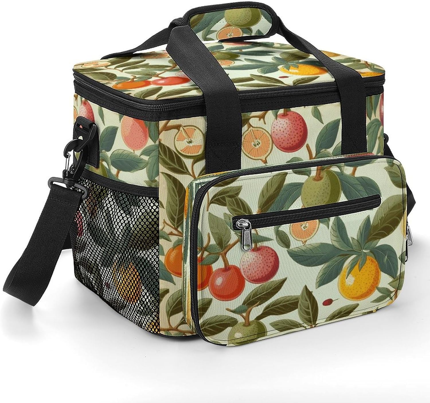 Plants and Fruits Cooler Bags Portable Soft Cooler Bag Lightweight Ice Chest Insulated Lunch Bags Camping Cooler Bag Cooler Lunch Tote Coolers for Picnic Travel Beach