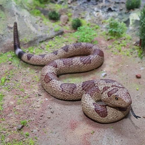 Miniatura 6 de SCAHOW Juguetes de serpiente falsa, figura de serpiente de goma suave realista que asusta a pájaros y ardillas, figuras de juguete de serpiente de