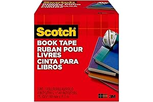 Scotch Book Tape, 1.5 Inch Wide by 4 Inches Long (845-400)