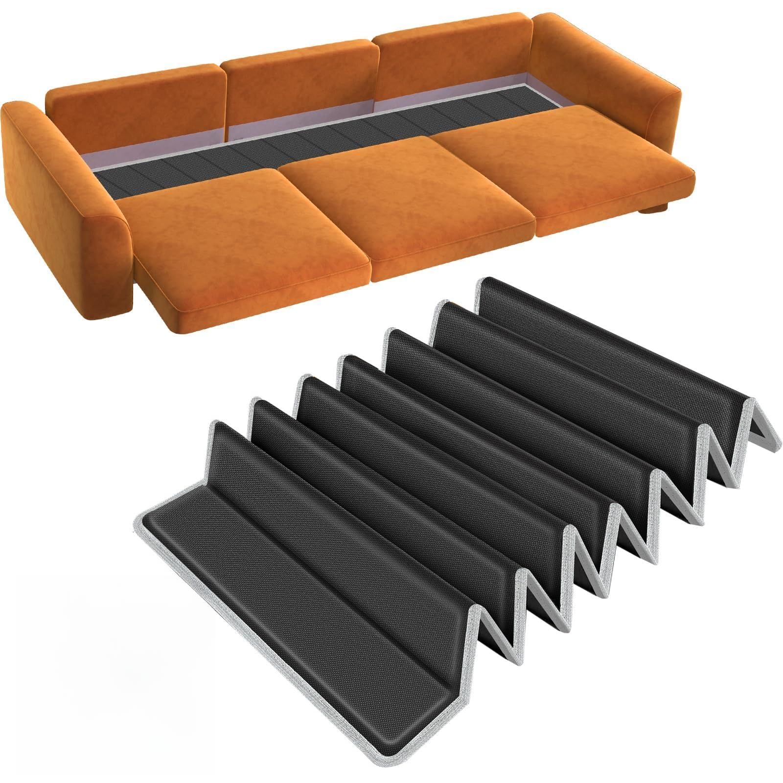 Coussin de soutien pour canapé pour siège suspendu, 167,5 x 43 cm, pliable, avec surface Oxford, planches de support en bois pour la plupart des canapés 3 places, noir