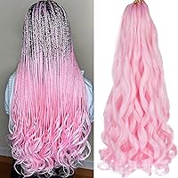 Vista 38 de COOKOO Cabello rizado francés de 10 pulgadas, prerizado, paquete de 9 rizos franceses, trenzas sueltas, cabello trenzado para trenzas de caja