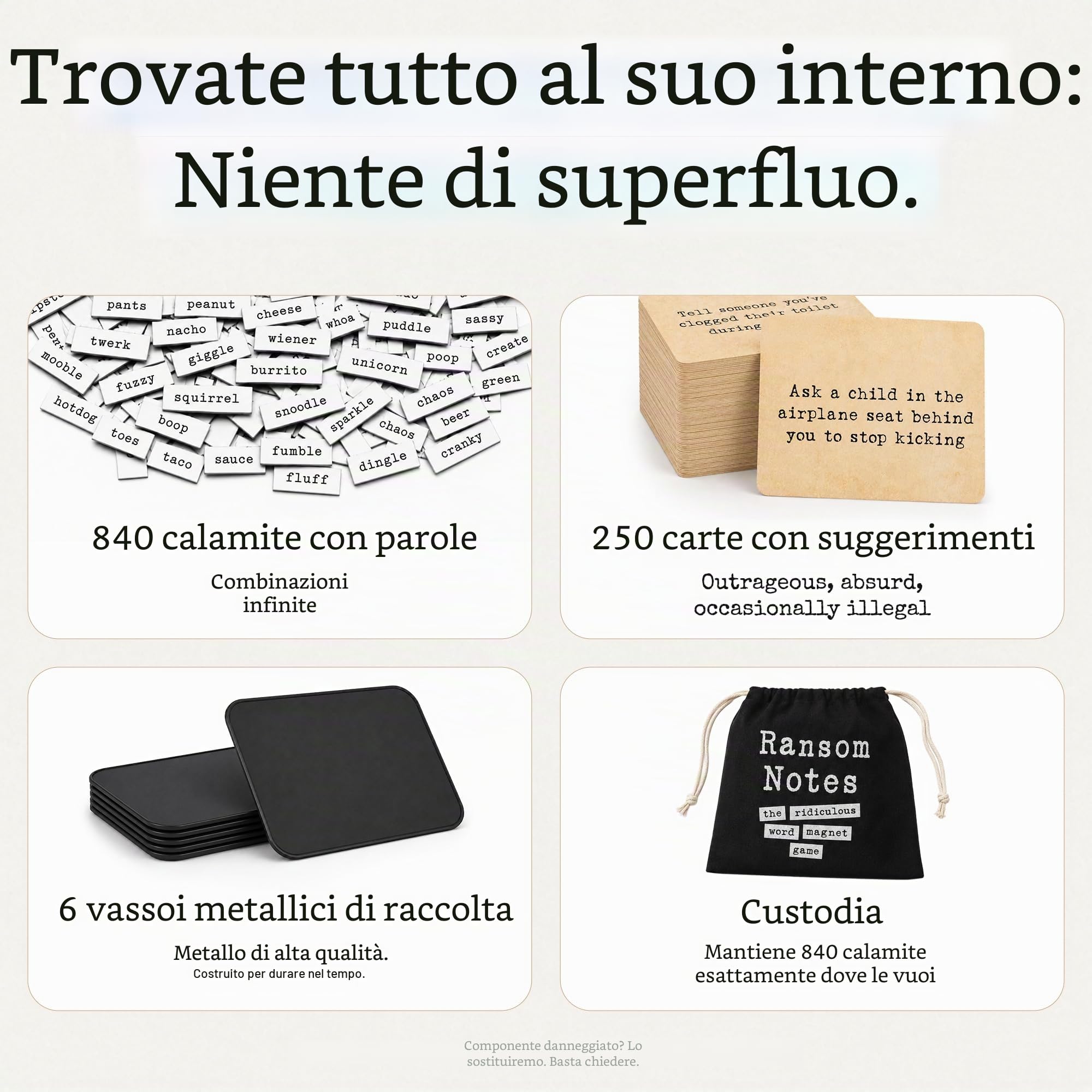 Ransom Notes - Il ridicolo gioco di parole magnetiche, 3+ giocatori