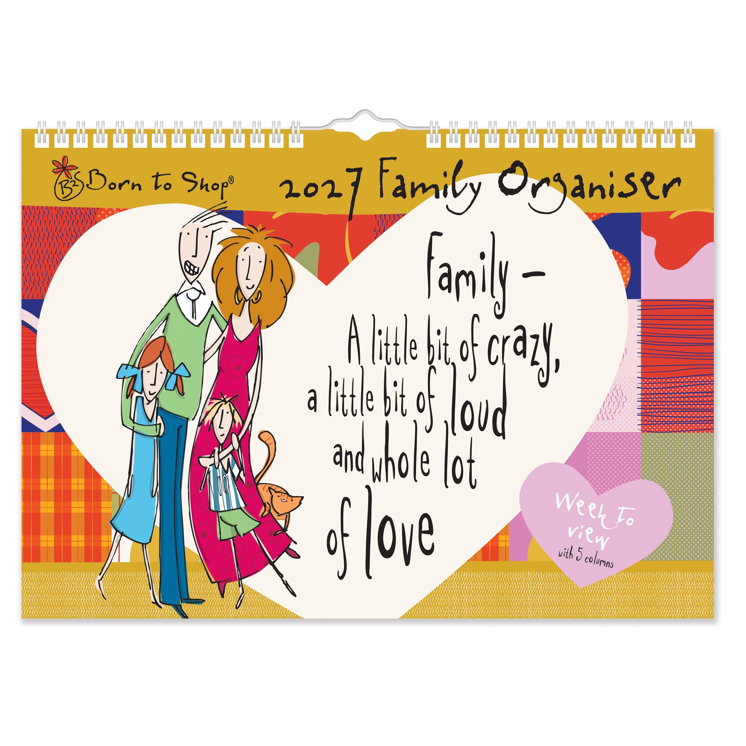 Portico Designs Ltd Born to Shop 2027 A4 Family Calendar