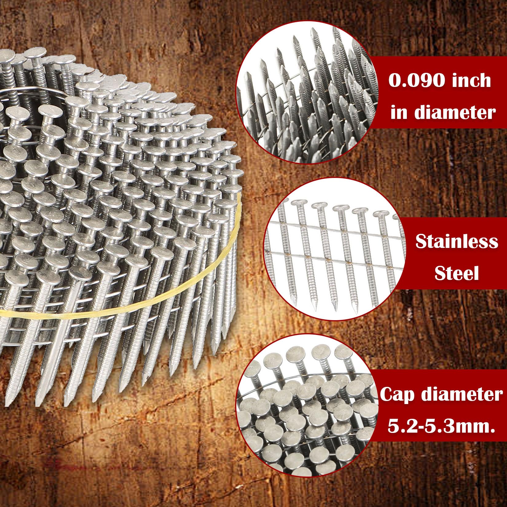 Findmall 1200 Roofing Nails - Stainless Steel -3