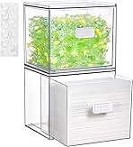 Vtopmart 2 Pack Dryer Sheet Holder and Laundry Pods Container,Clear Stackable Storage Drawers for Washing Powder, Scent Booster Beads, Color Catchers & Wool Balls, Ideal for Laundry Room Organization