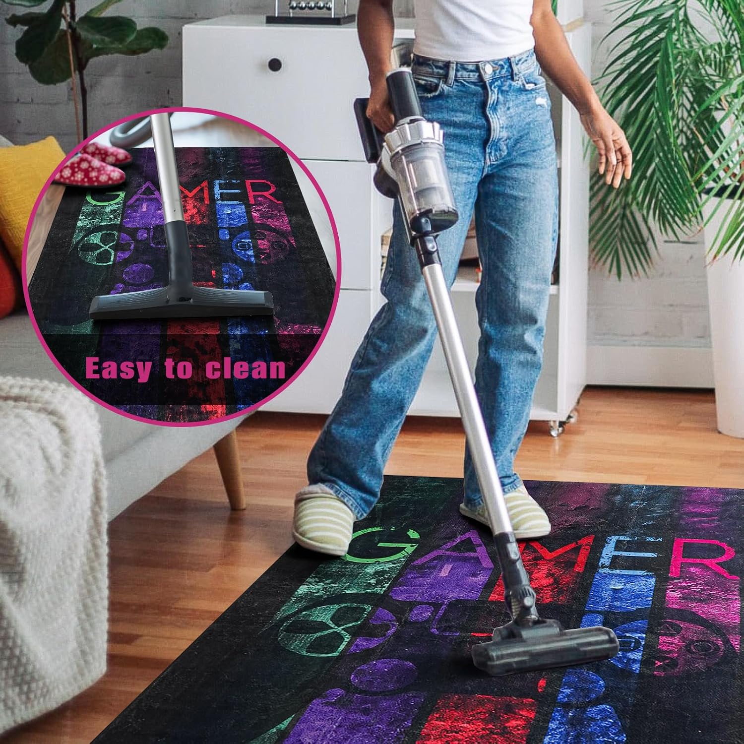 Gaming Chair Mat for Hardwood Floor 36"X 48" Office Rugs for Game Rolling Mats for Chair Gamer Computer Desk Chair Non-Slip Protector Mats for Hard Floor & Tile Floor Decor