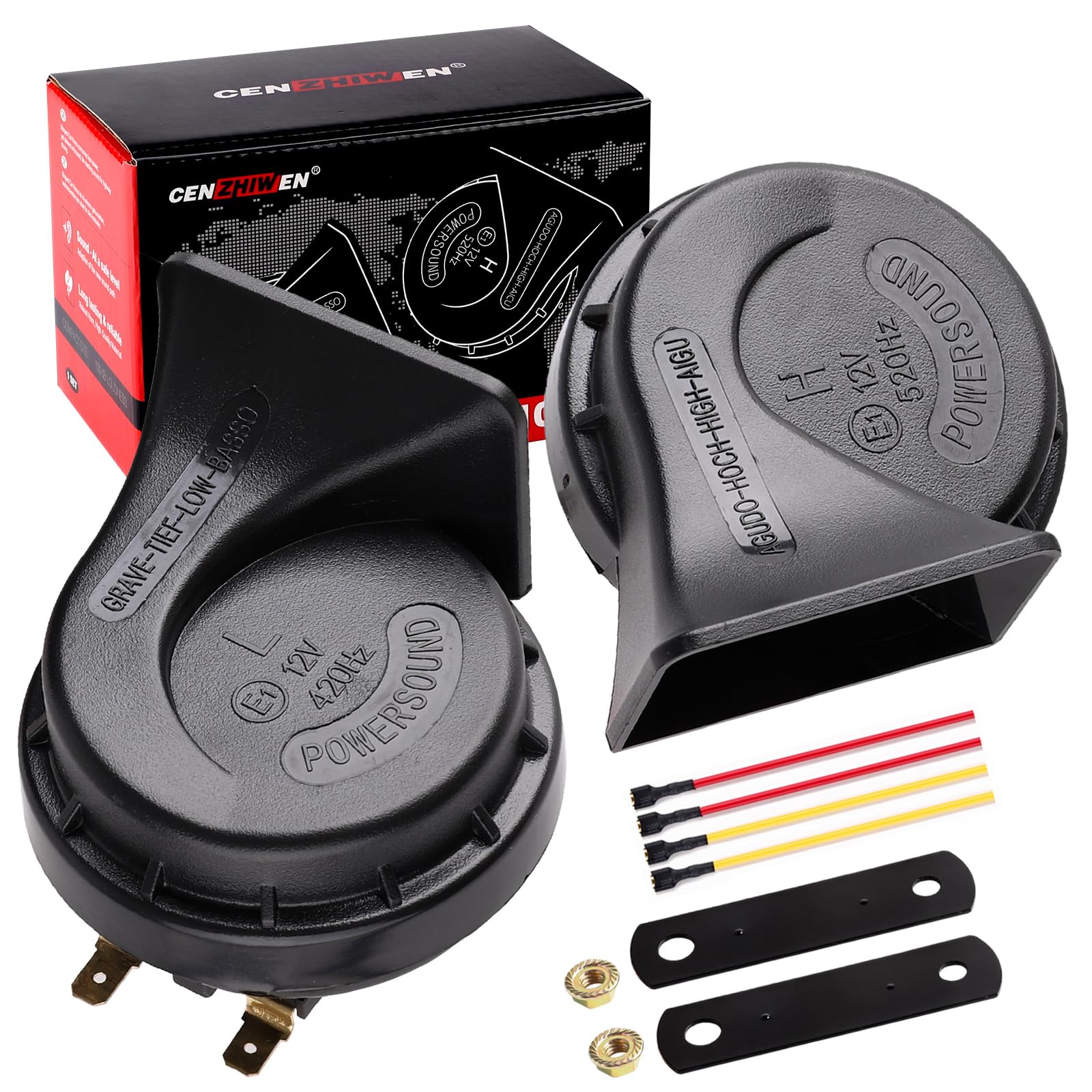 12V High Low Tone Snail Horn