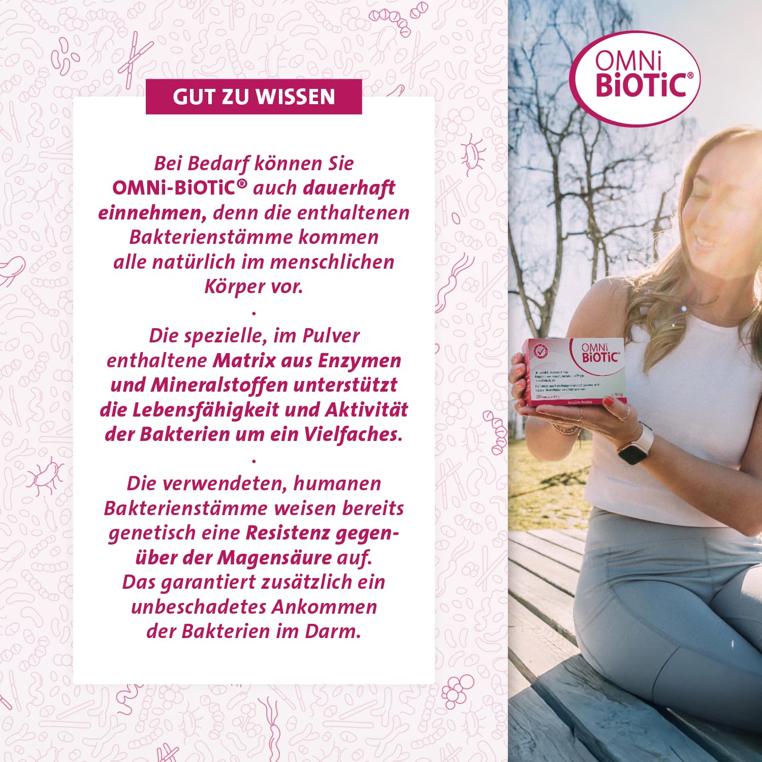 OMNi BiOTiC 6 | Der tägliche Begleiter für ein gutes "Bauchgefühl" | Für jeden Tag und jedes Alter geeignet | 60 Portionen (120 g) | 6 Bakterienstämme | Pulver | Mit Inulin | Vegan | Glutenfrei