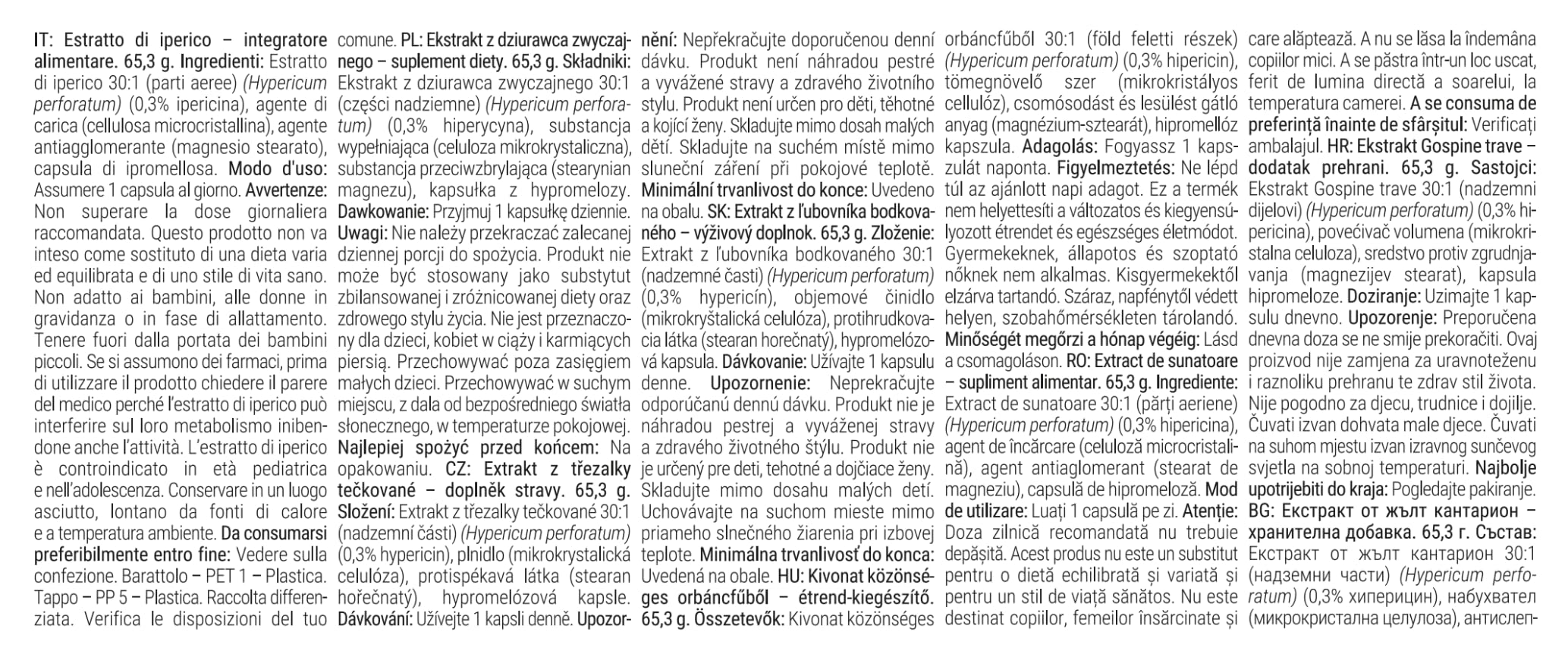 GymBeam Estratto Di Iperico - Integratore Iperico per Umore e Benessere: Per Sonno, Rilassamento, Digestione, Funzione Intestinale, Salute Della Pelle, Capsule Vegan - 90 cps