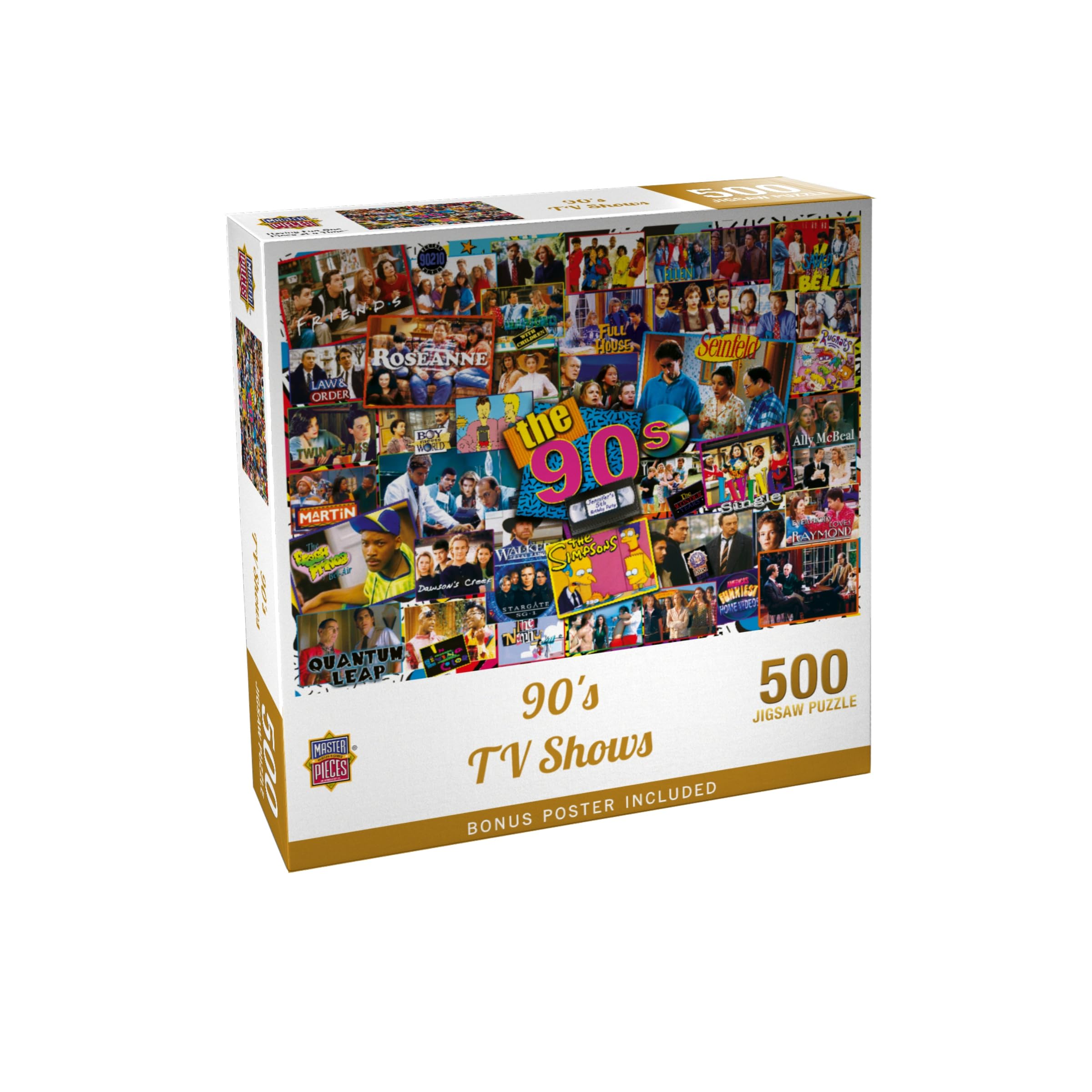 500 Piece Jigsaw Puzzle for Adults and Families - 90's Television Shows - 19.25"x26.63"