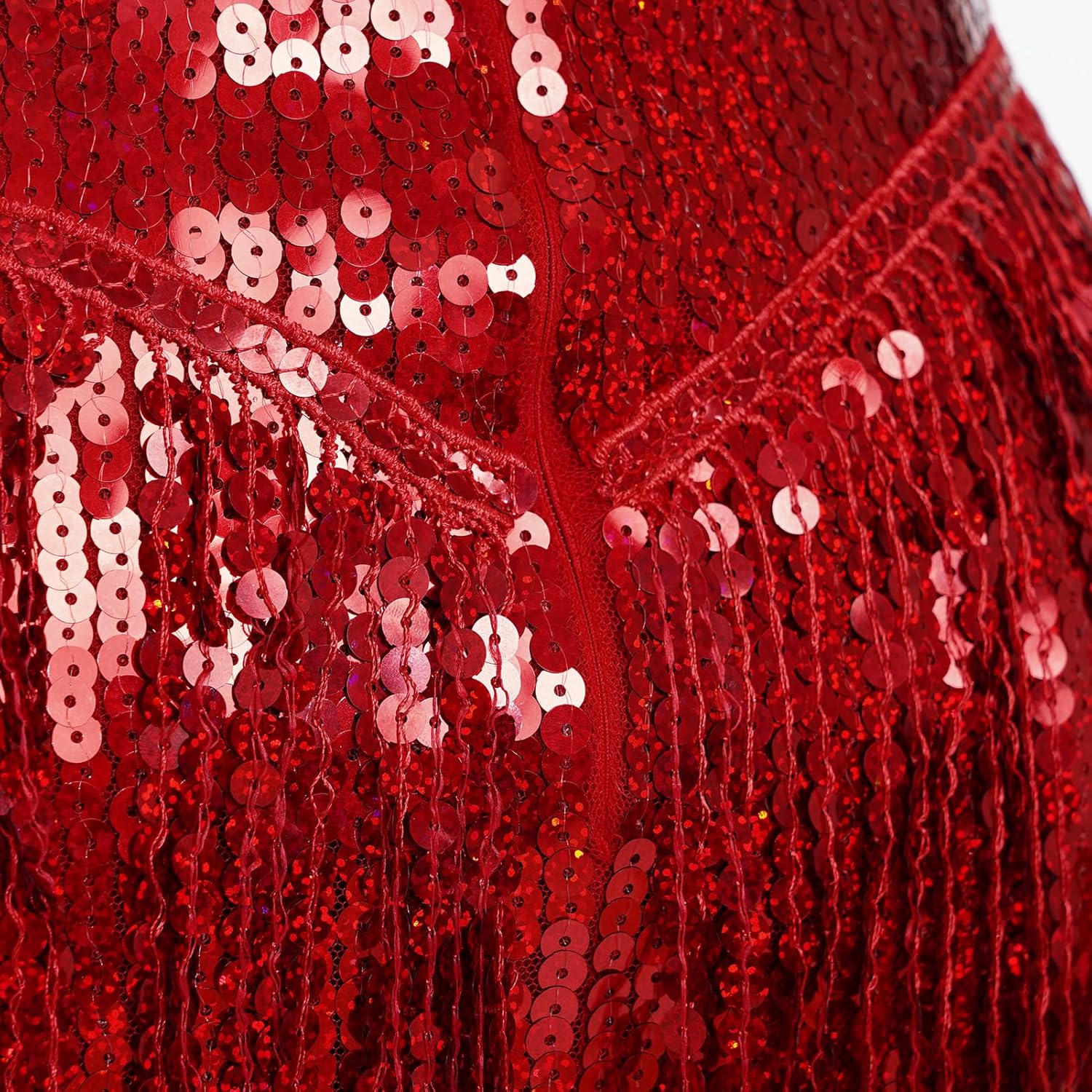 Women Sexy Sequin Fringe Bodysuit Romper Sparkly Tassel Latin Jazz Dance Acrobat Costume Dancing Music Festival Rave Outfits - Image 6