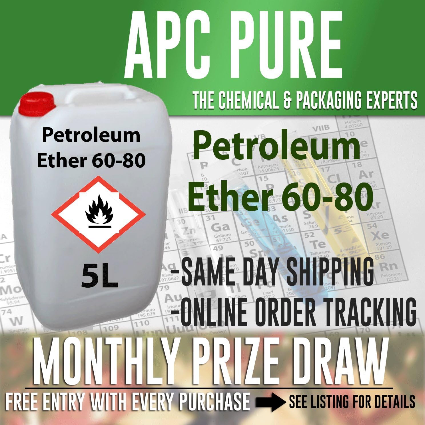 5 Litre Petroleum Ether 6080 inc Hazardous Courier Delivery Amazon