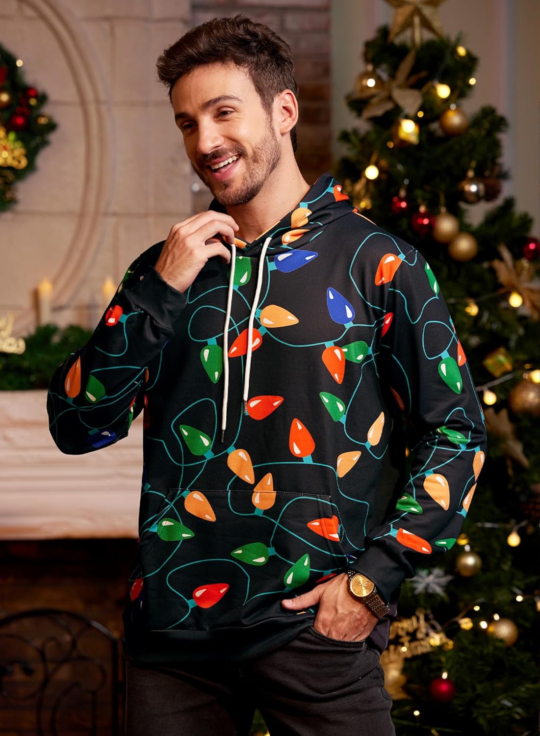 Arvilhill Mens Christmas Hoodies Funny Ugly 3D Printed Graphic Unisex Pullover with Pocket (S-3XL) - Image 8