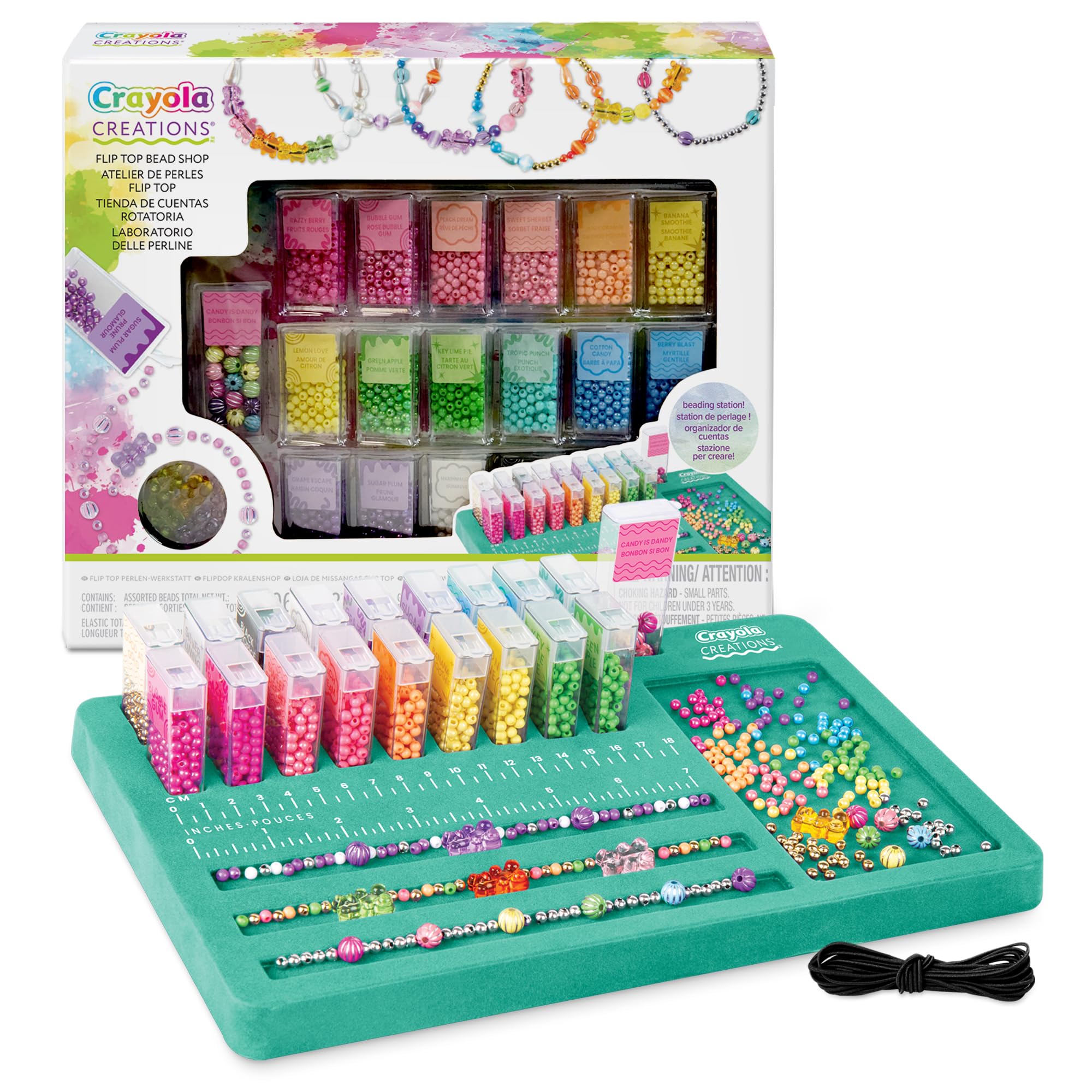 CRAYOLA Creations - Laboratorio delle Perline, Set per Creare Gioielli Personalizzati con 2500 pezzi, Attività Creativa e Regalo per Bambine, da 8 anni, 04-2963