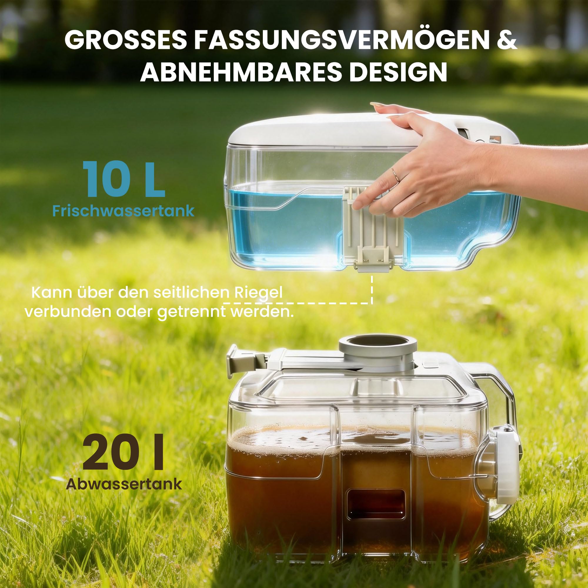 HOMCOM Campingtoilette Reisetoilette max. Tragkraft bis 147 kg 20L Grau | Trockentrenntoilette, Für Camping, Wandern, Reisen, Angeln