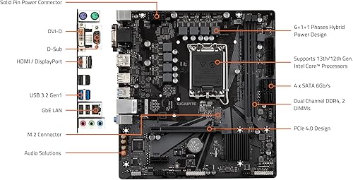 Miniatura 7 de GIGABYTE H610M S2H V2 DDR4 (H610/ Intel/LGA 1700/ Micro ATX/DDR4/ Single M.2/ PCIe 4.0/ USB 3.2 Gen1/ Realtek GbE LAN/placa base)