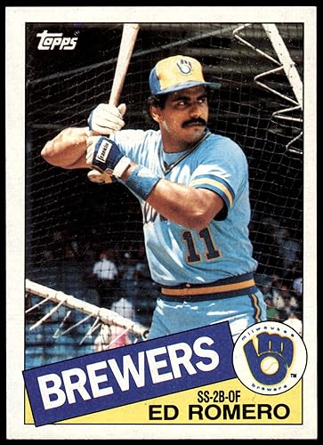1985 Topps # 498 Ed Romero Milwaukee Brewers (Baseball Card) NMMT Brewers