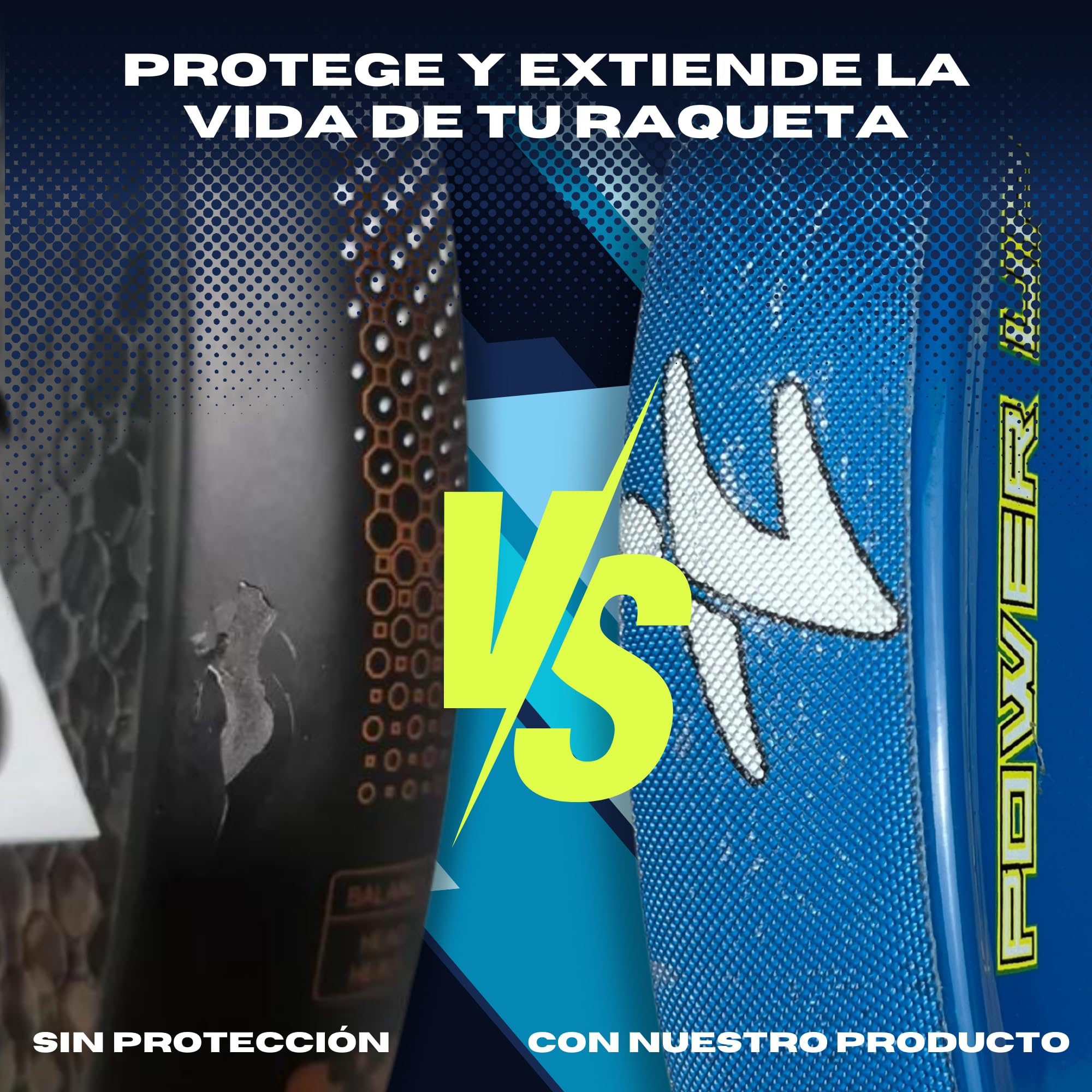 Protector Transparente Rugoso para Pala de Pádel - Cinta Protectora Multigranulada de Silicona