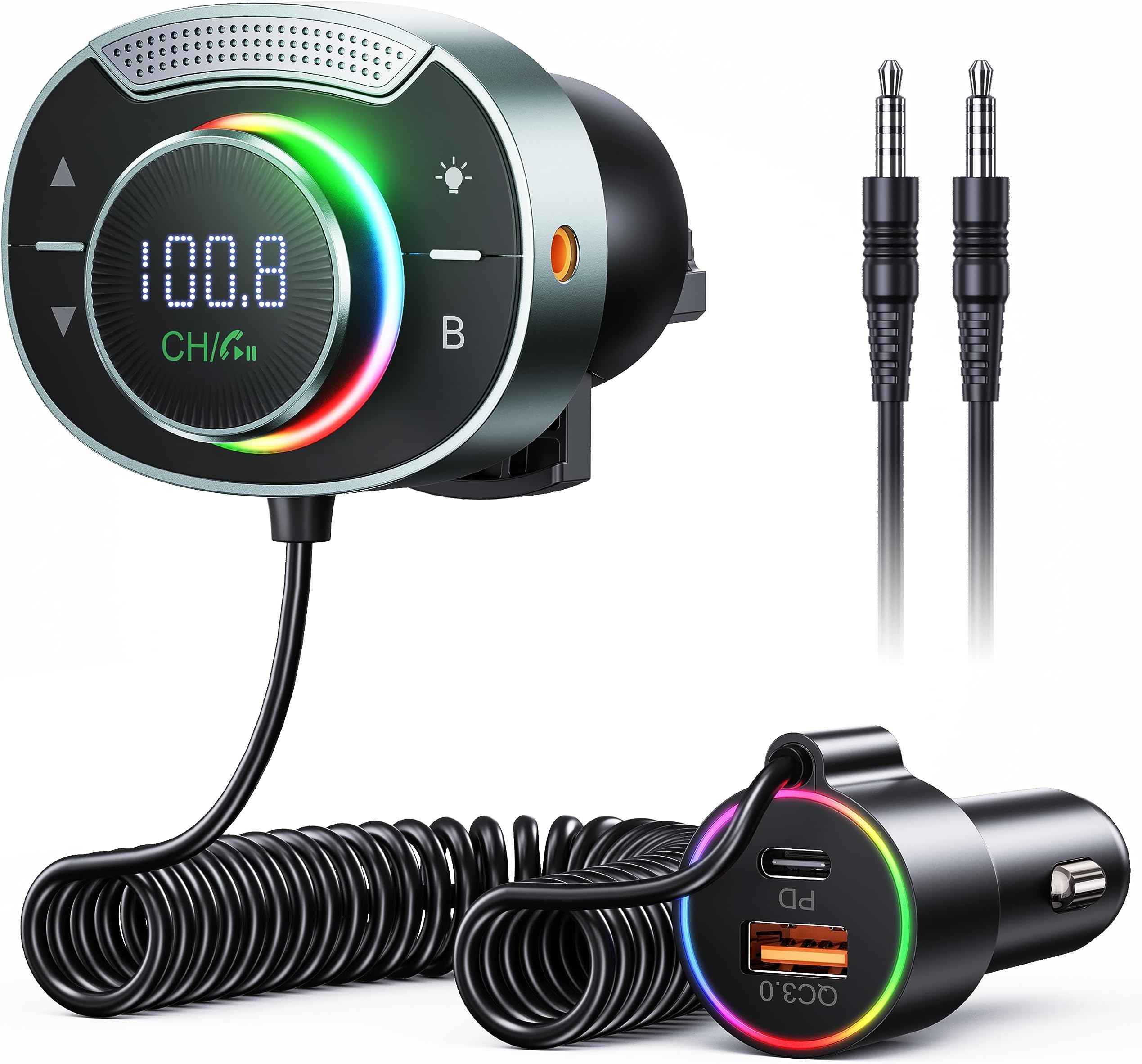 JETech Wireless FM Transmitter Radio Car Kit for Smart