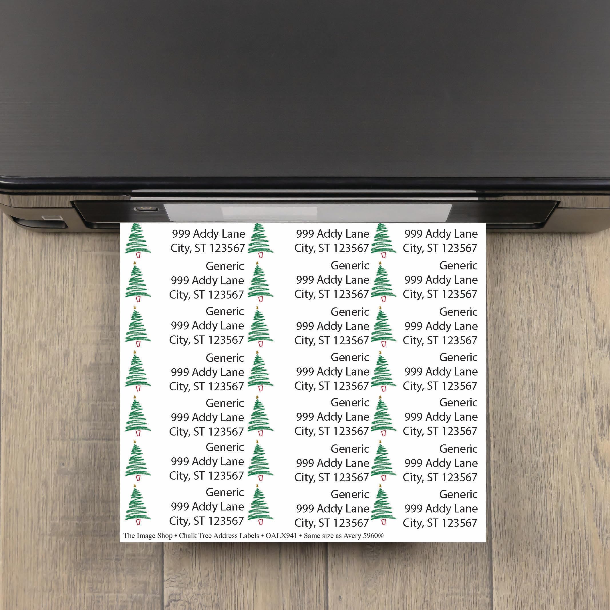 Chalk Tree Address Labels - 1x2-5/8 Inches, Pack Of 150, Avery 5160 Compatible - Chalkboard Design For Mail, Envelopes, Packages