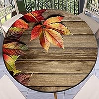 Vista 23 de Round Fitted Tablecloth with Elastic Outdoor Table Cover Round Elastic Tablecloths for Tables Waterproof Wipeable Table Cloths for