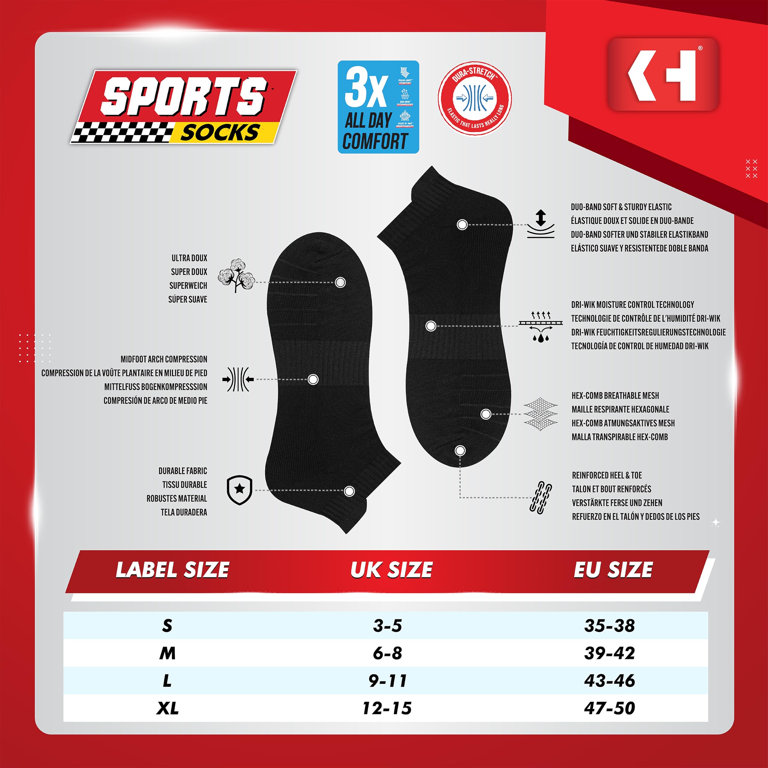 KOPNHAGN 12P calze uomo corti estivi spugna calzini corte donna running sportivi, 12 paia