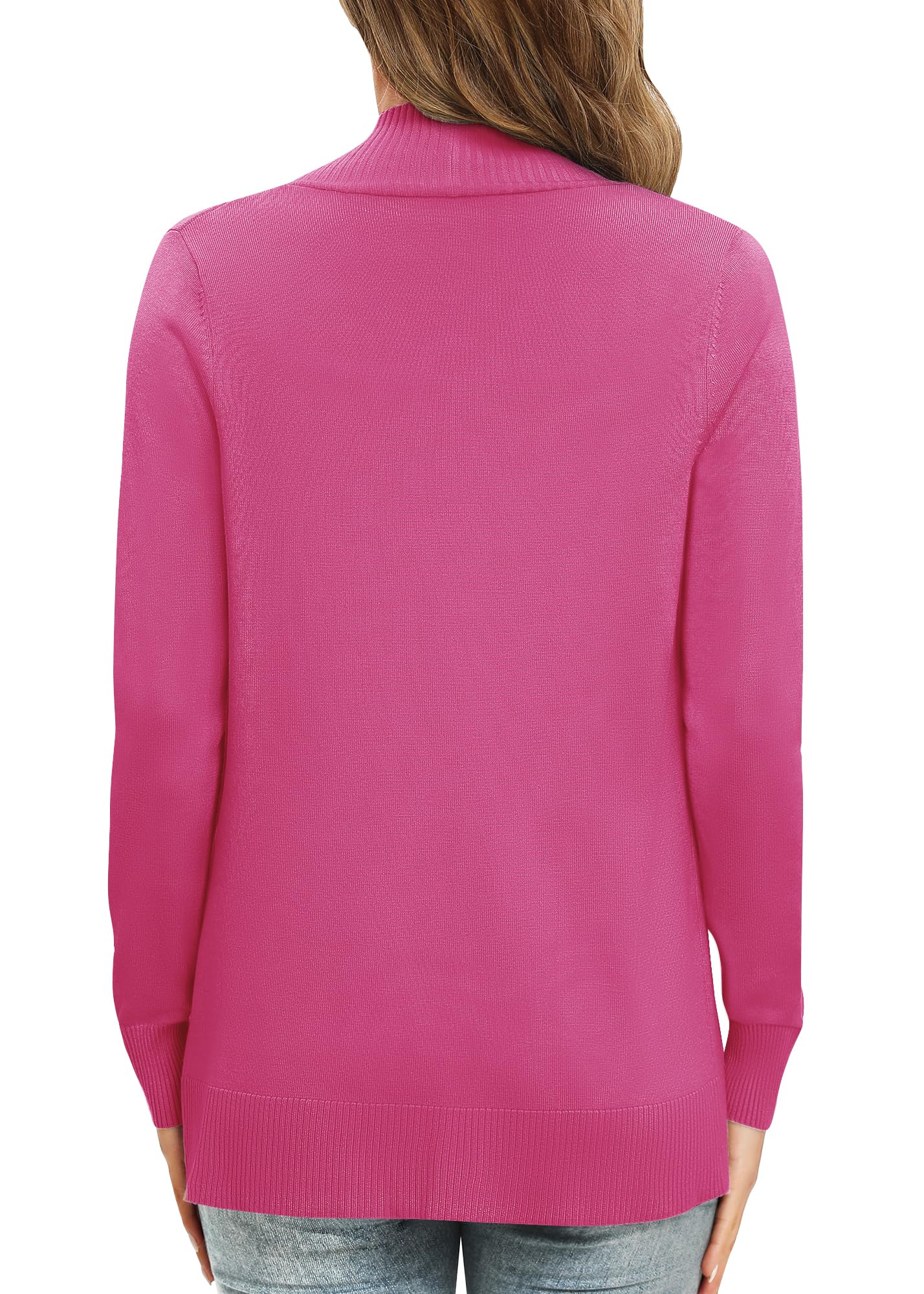 EXCHIC Femmes Décontractée Manche Longue Tricoté Cardigan Poids Léger À l'aise Avant Ouvert Manteau Chandails Longs avec Poches