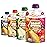 Happy Tot Organics Stage 4 Baby Food Pouches, Gluten Free, Vegan Snack, Fiber & Protein Fruit & Veggie Puree, Fruit & Veggie Variety Pack, 4 Ounce (Pack of 16)