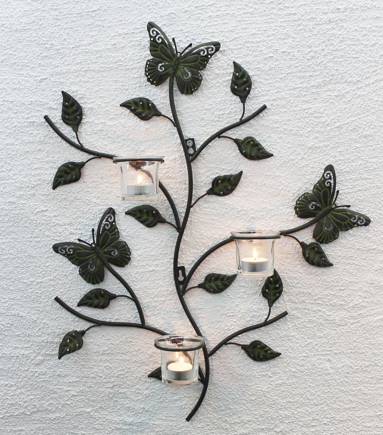 DanDiBo Support Bougie Chauffe-Plat Mural 12120 Support Bougie Chauffe-Plat en métal 62cm Chandelier Mural Chandelier
