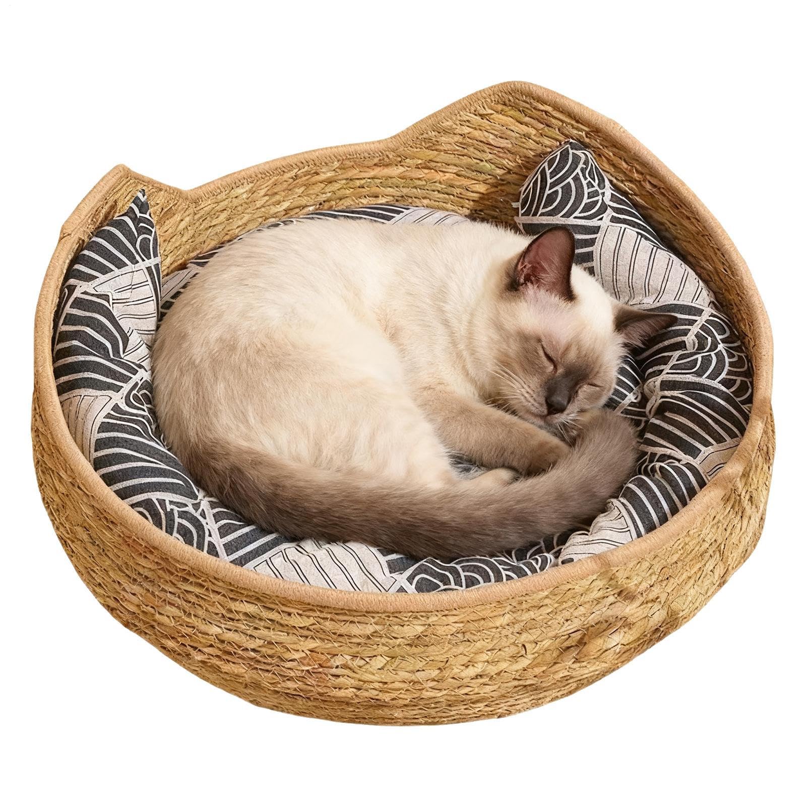 Tapis tissé confortable pour chaton et lit pour chat d'hiver lavable