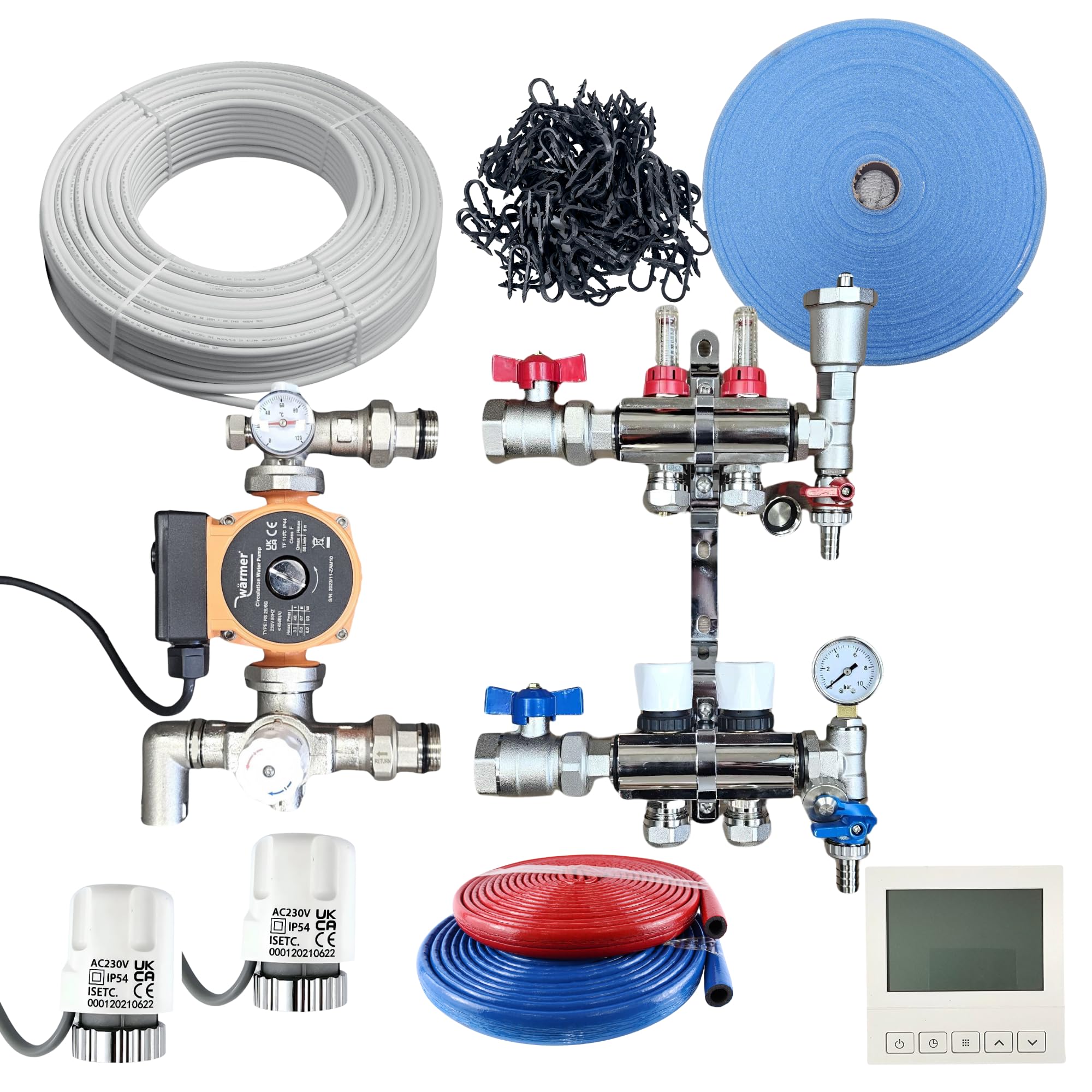 Wärmer System White 20-25Sqm Water Underfloor Heating Kit 1 Room