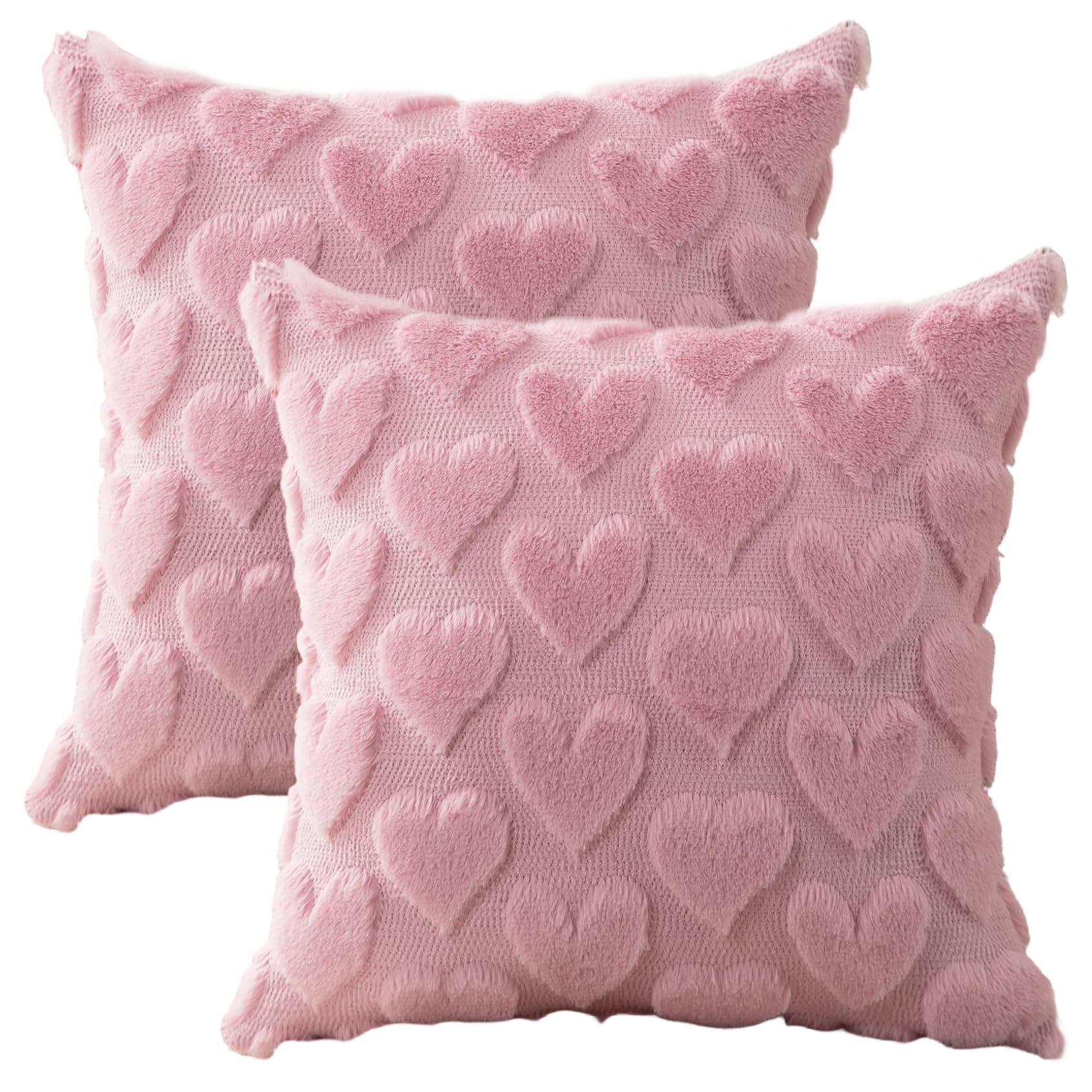 Housse de coussin en fausse fourrure Gcroet texturée douce style haut de gamme 45 cm