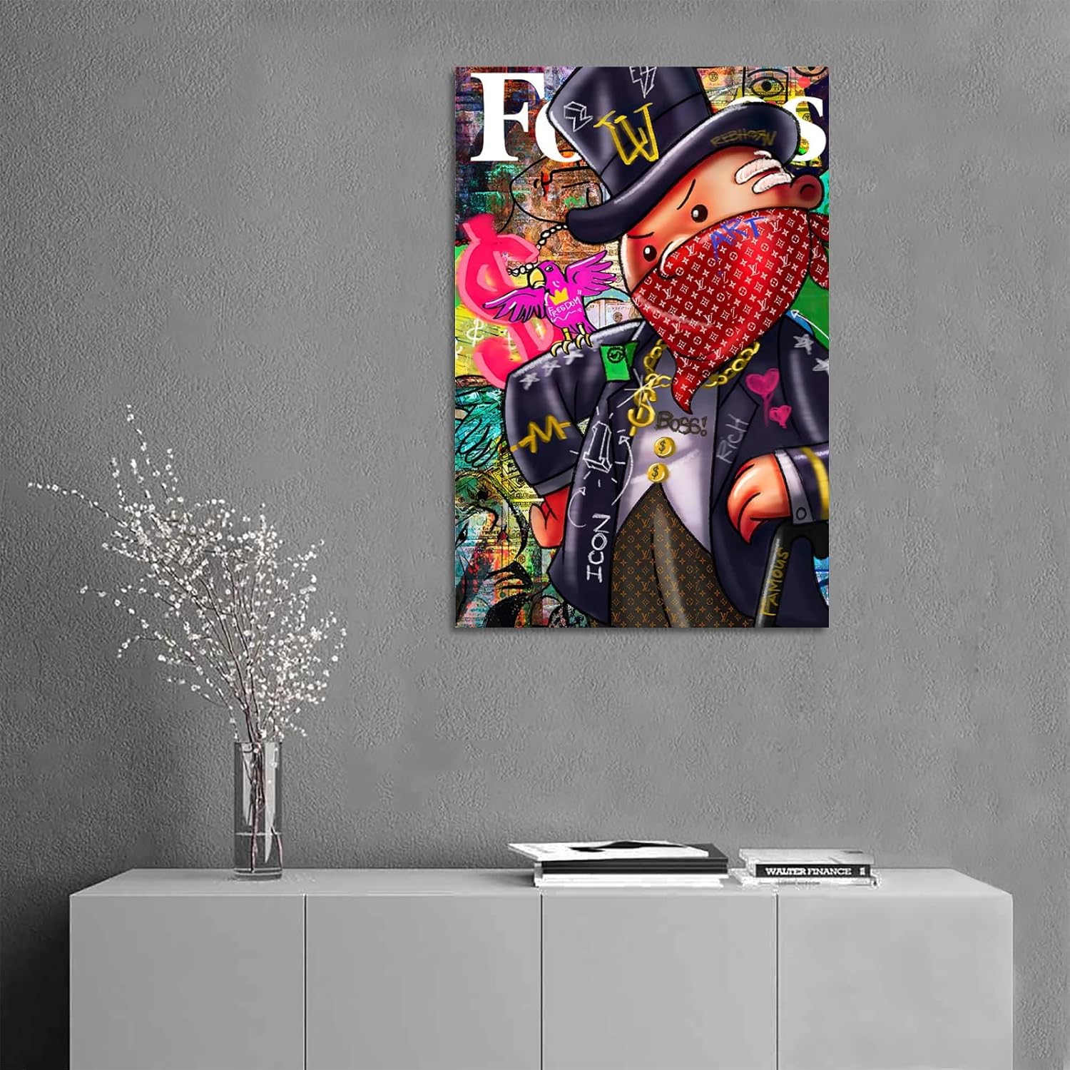 Poster Sur Toile ALEC Monopoly 40x60 Cm Sans Cadre - Impression Jet D'encre, Décoration Murale Salon/chambre