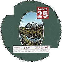 Vista 58 de Tapete de 5 x 7 para fotos de 4 x 6 pulgadas, con apertura de tablero ovalado verde Honeydew precortado, sin ácidos, mate para proteger tus