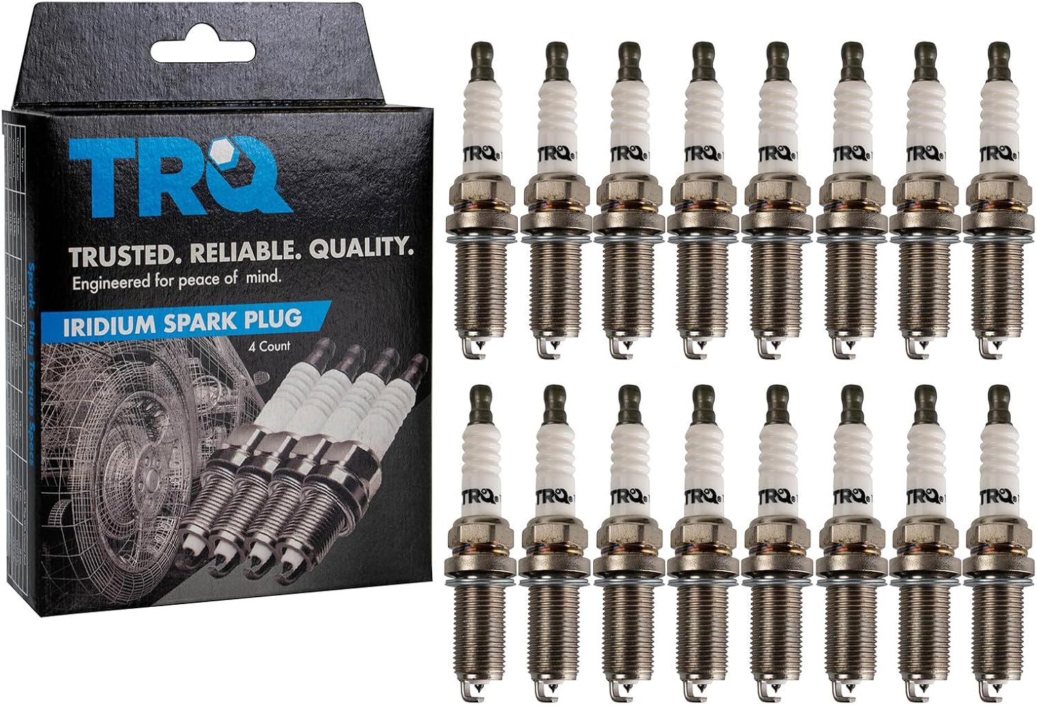 TRQ Chrysler Dodge Ram Jeep 5.7L Hemi Mercedes Benz 5.5L V8 Iridium Spark Plugs Engine Tune Up Ignition Kit 16 Piece Set