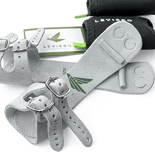 Miniatura 1 de Juego de puños de gimnasia estrechos, agarres para niñas de gimnasia con cuero suave, cierre de muñeca de doble hebilla y agujeros ajustables para