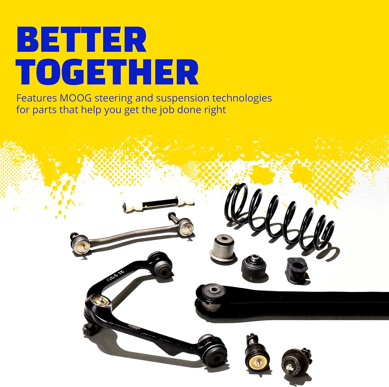 MOOG VK011 5-Piece Front Suspension Kit (Control Arm/Ball Joint Assemblies, Stabilizer Bar Links, Bushing Kit)